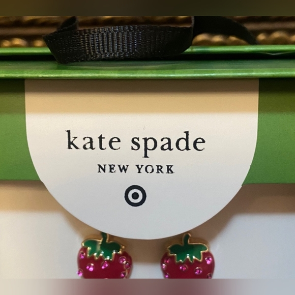 NWT Kate Spade/Target Earrings - Set Of 3 (Fries, Champagne, Strawberries) - Picture 6 of 8